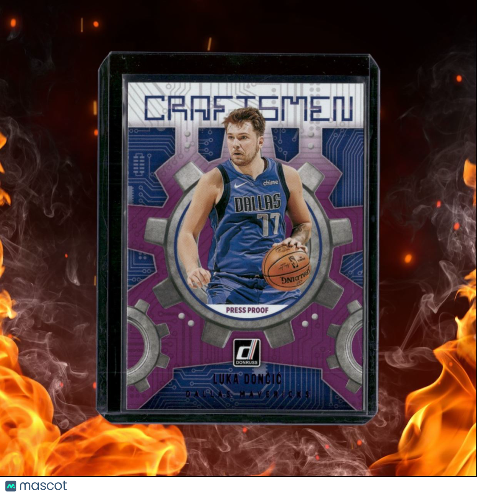 2021-22 Panini Donruss Luka Doncic Craftsmen Press Proof Purple #2