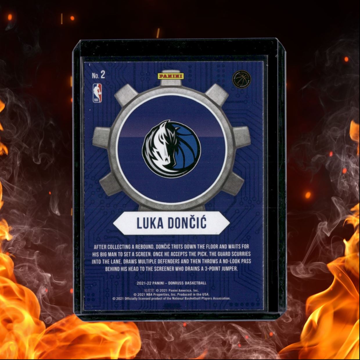 2021-22 Panini Donruss Luka Doncic Craftsmen Press Proof Purple #2