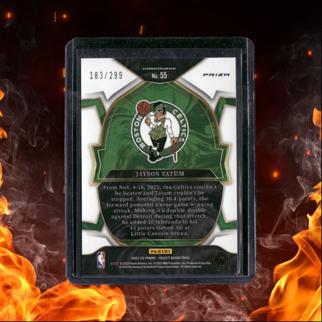 2022-23 Panini Select Jayson Tatum Blue Prizm 183/299 #55