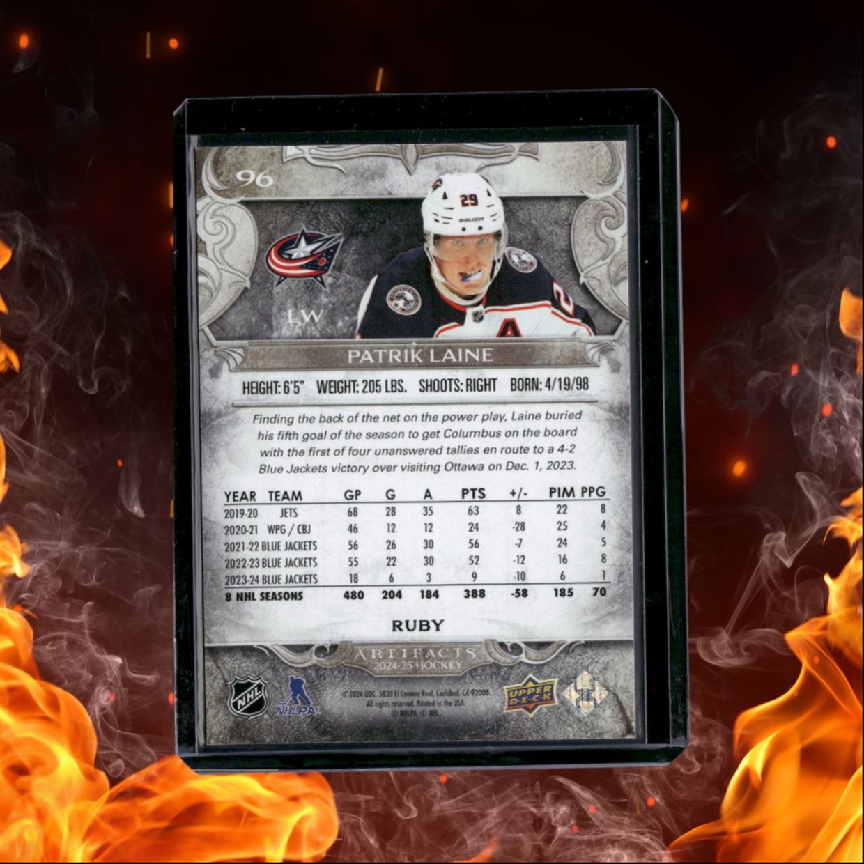 2024-25 Upper Deck Artifacts Patrik Laine Ruby 281/499 #96