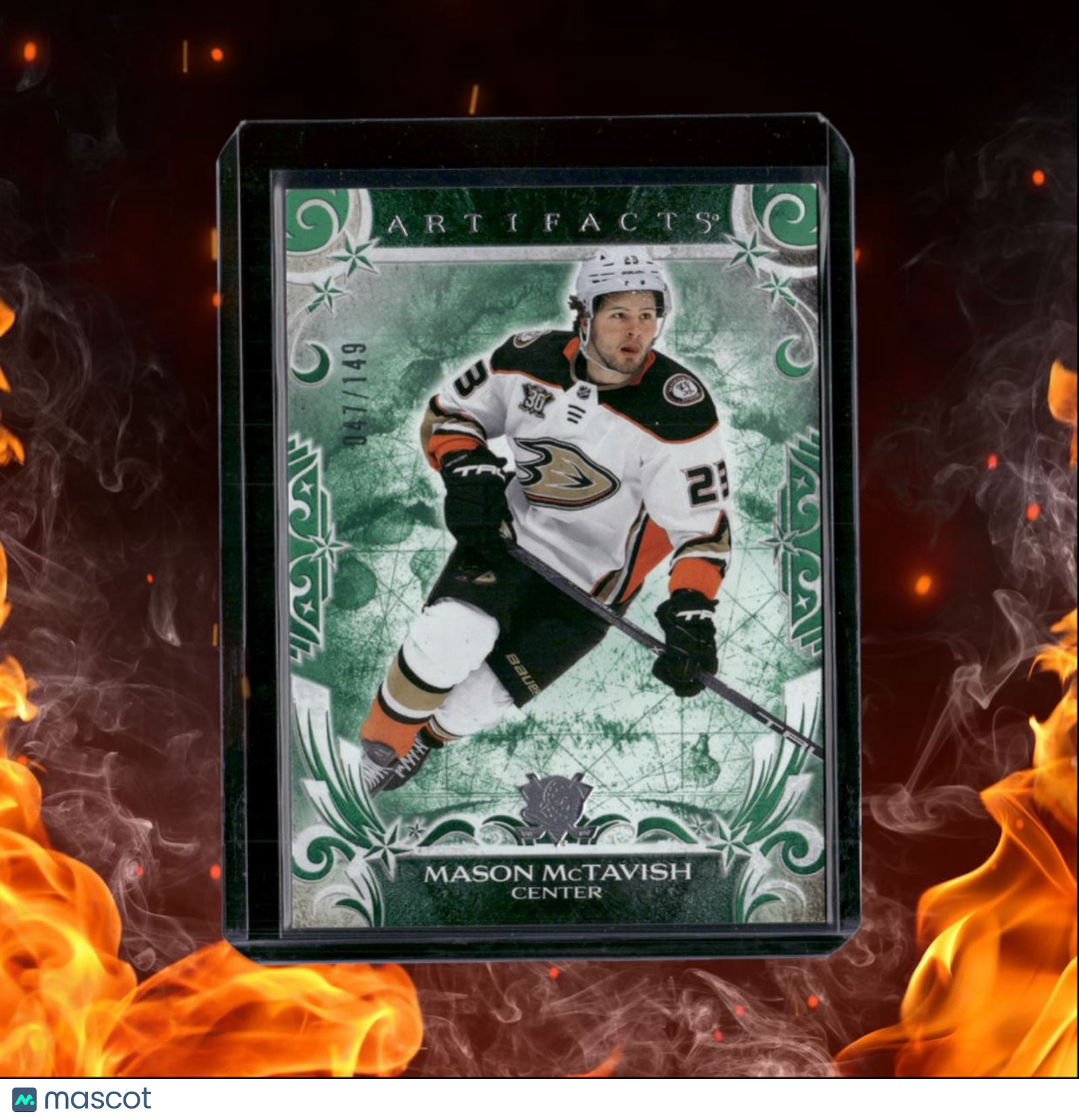 2024-25 Upper Deck Artifacts Mason McTavish Emerald 047/149 #129