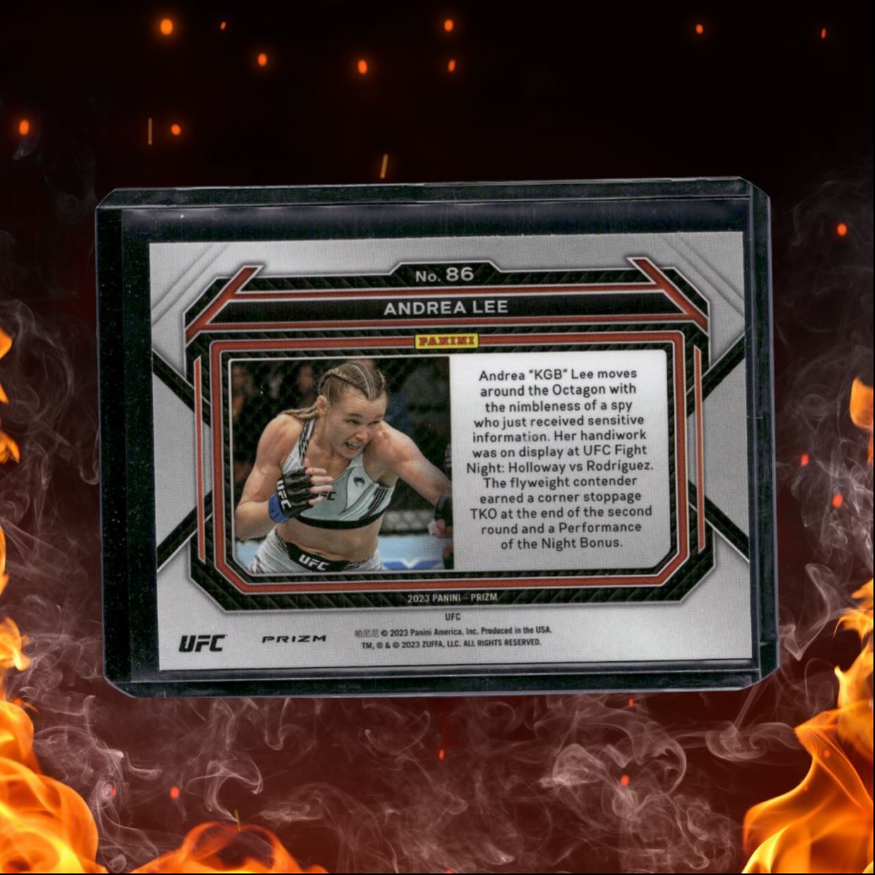 2023 Panini Prizm UFC Andrea Lee Ruby Wave Prizm #86
