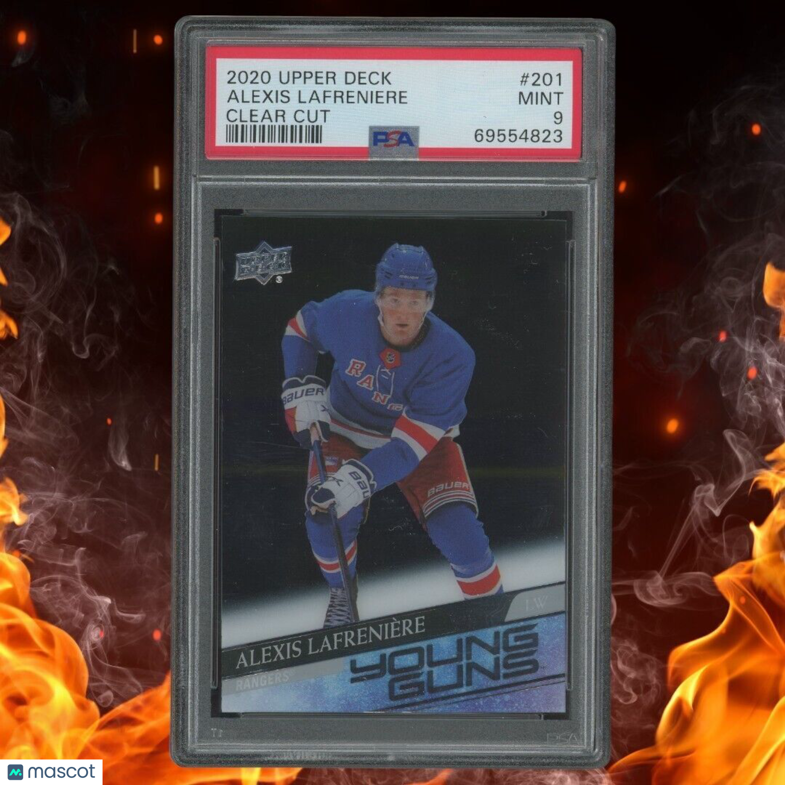 2020-21 Upper Deck ALEXIS LAFRENIERE Clear Cut Young Guns PSA 9 #201 SSP