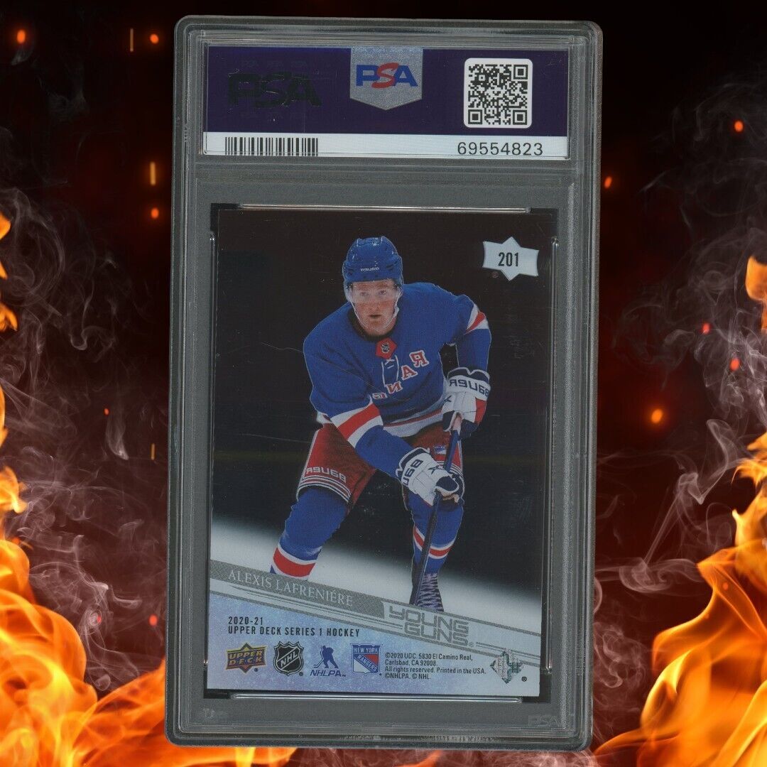 2020-21 Upper Deck ALEXIS LAFRENIERE Clear Cut Young Guns PSA 9 #201 SSP