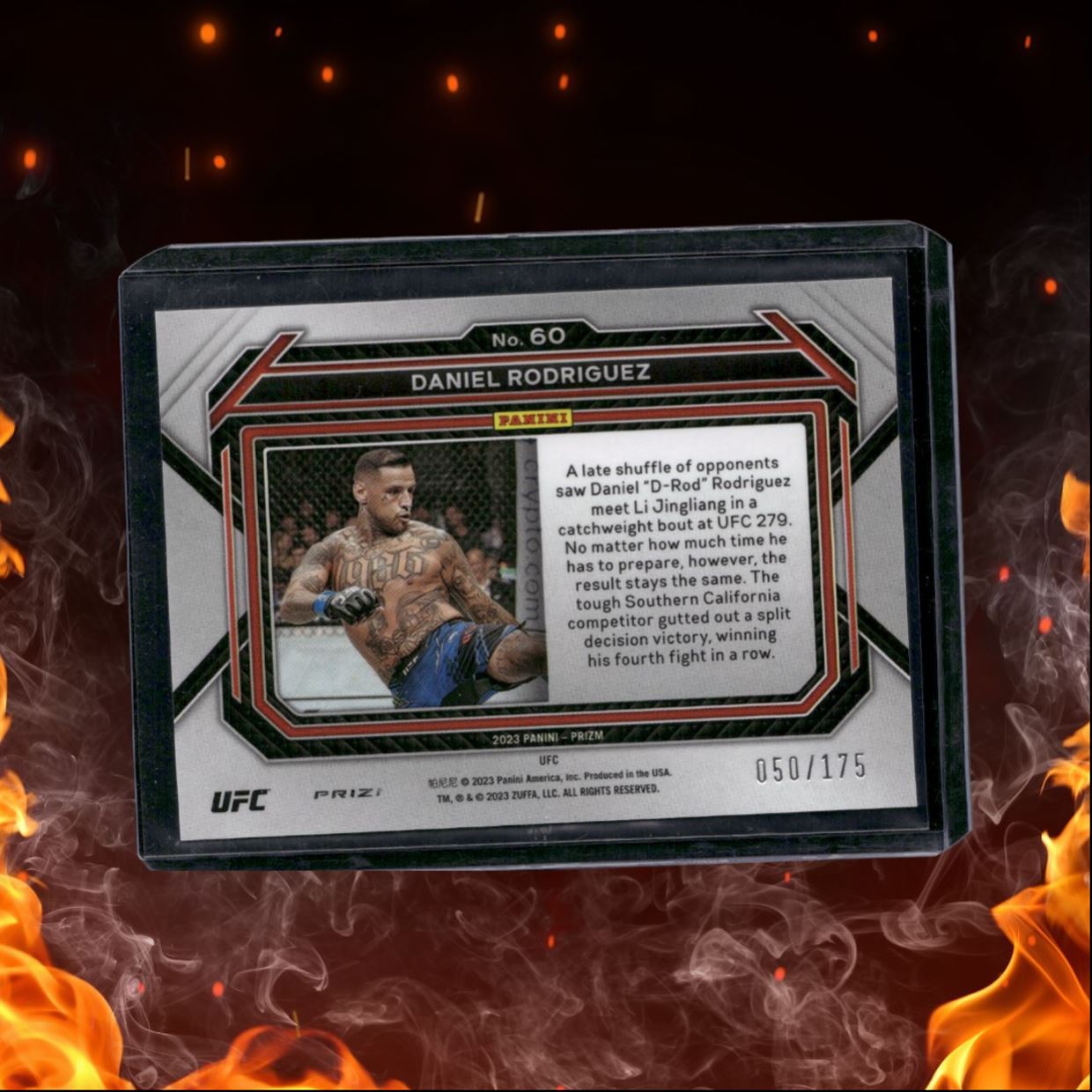 2023 Panini Prizm UFC Daniel Rodriguez Blue Prizm 050/175 #60