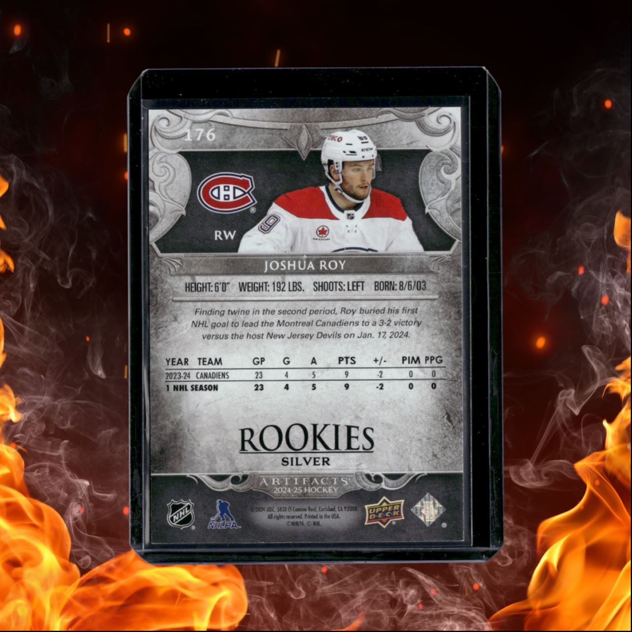 2024-25 Upper Deck Artifacts Joshua Roy Rookie 953/999 #176
