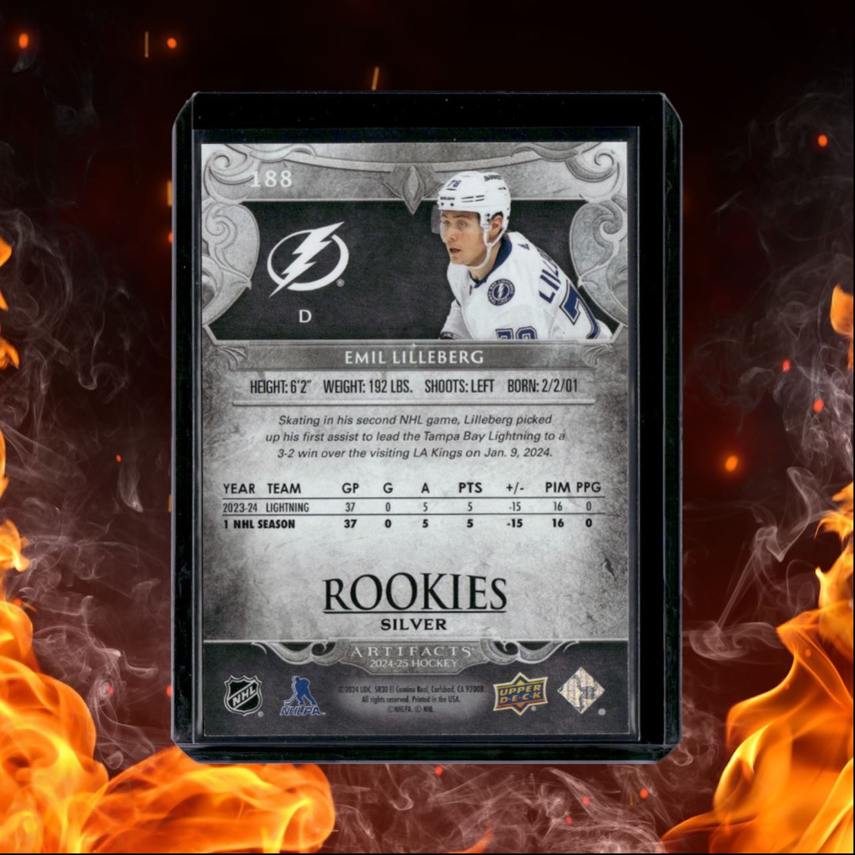 2024-25 Upper Deck Artifacts Emil Lilleberg Rookie 992/999 #188