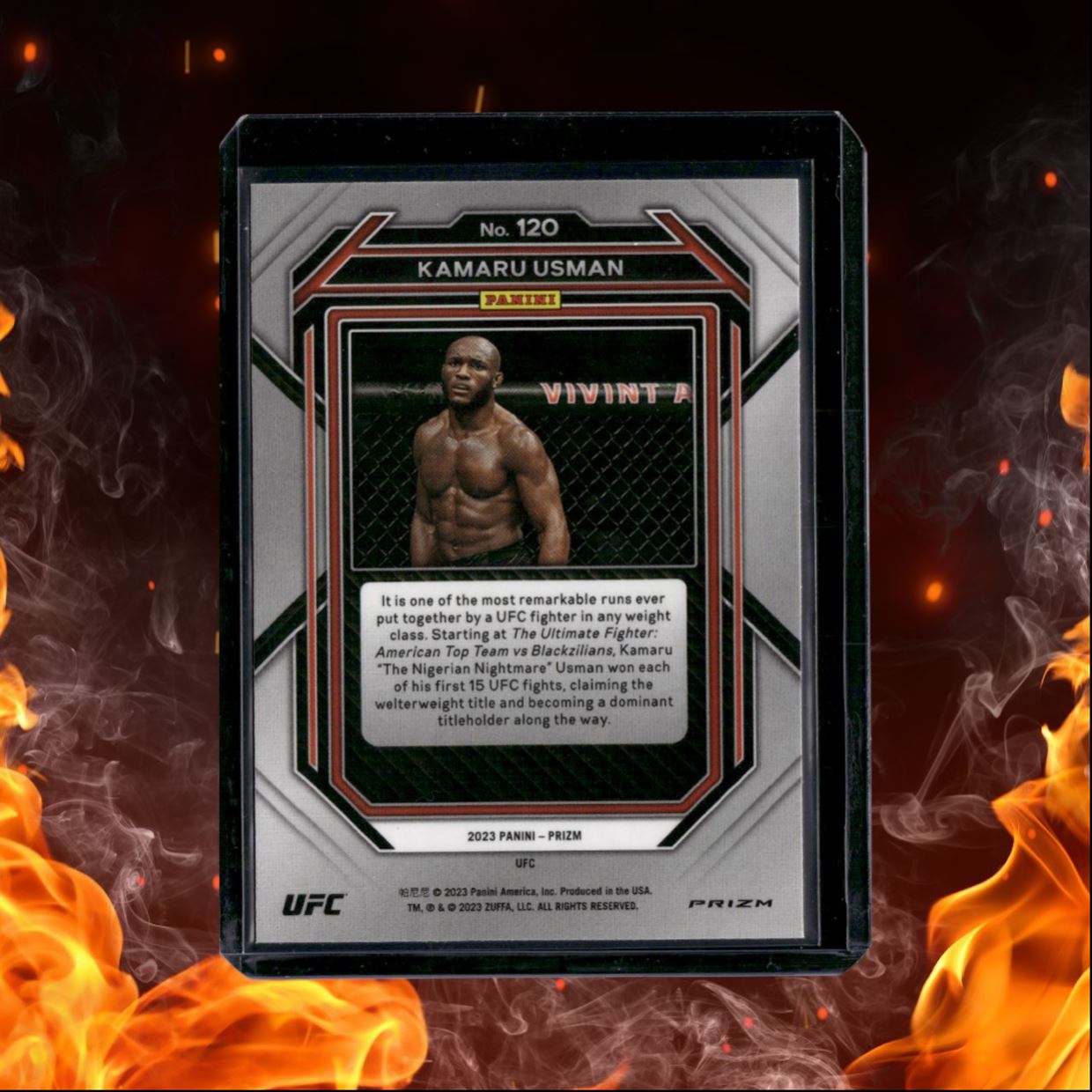 2023 Panini Prizm UFC Kamaru Usman Silver Prizm #120