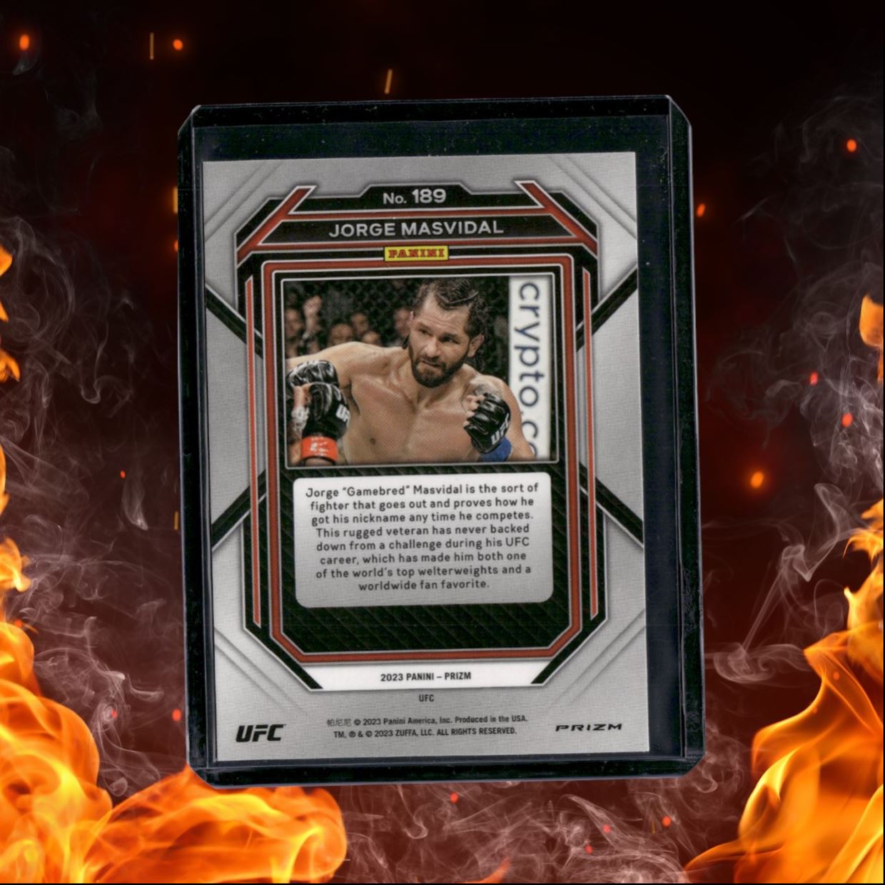2023 Panini Prizm UFC Jorge Masvidal Hyper Prizm (B) #189