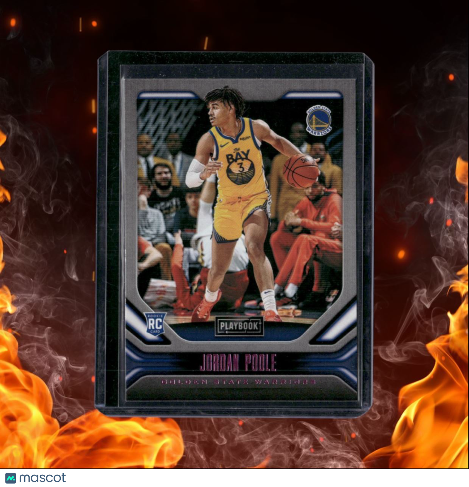 2019-20 Panini Chronicles Jordan Poole Playbook Pink Rookie #192