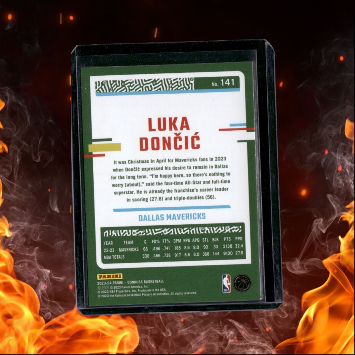 2023-24 Panini Donruss Luka Doncic Green Laser #141