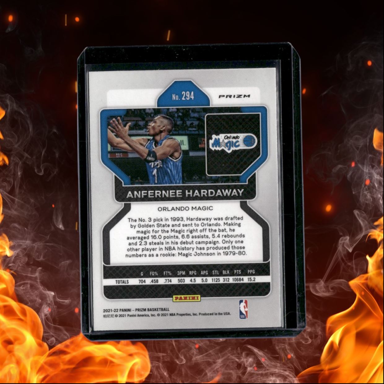 2021-22 Panini Prizm Anfernee Hardaway Red Wave Prizm #294