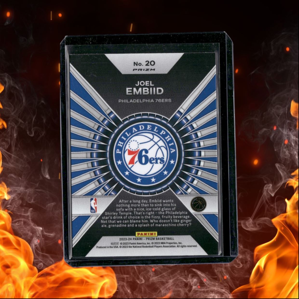 2023-24 Panini Prizm Joel Embiid Dominance Silver Prizm #20