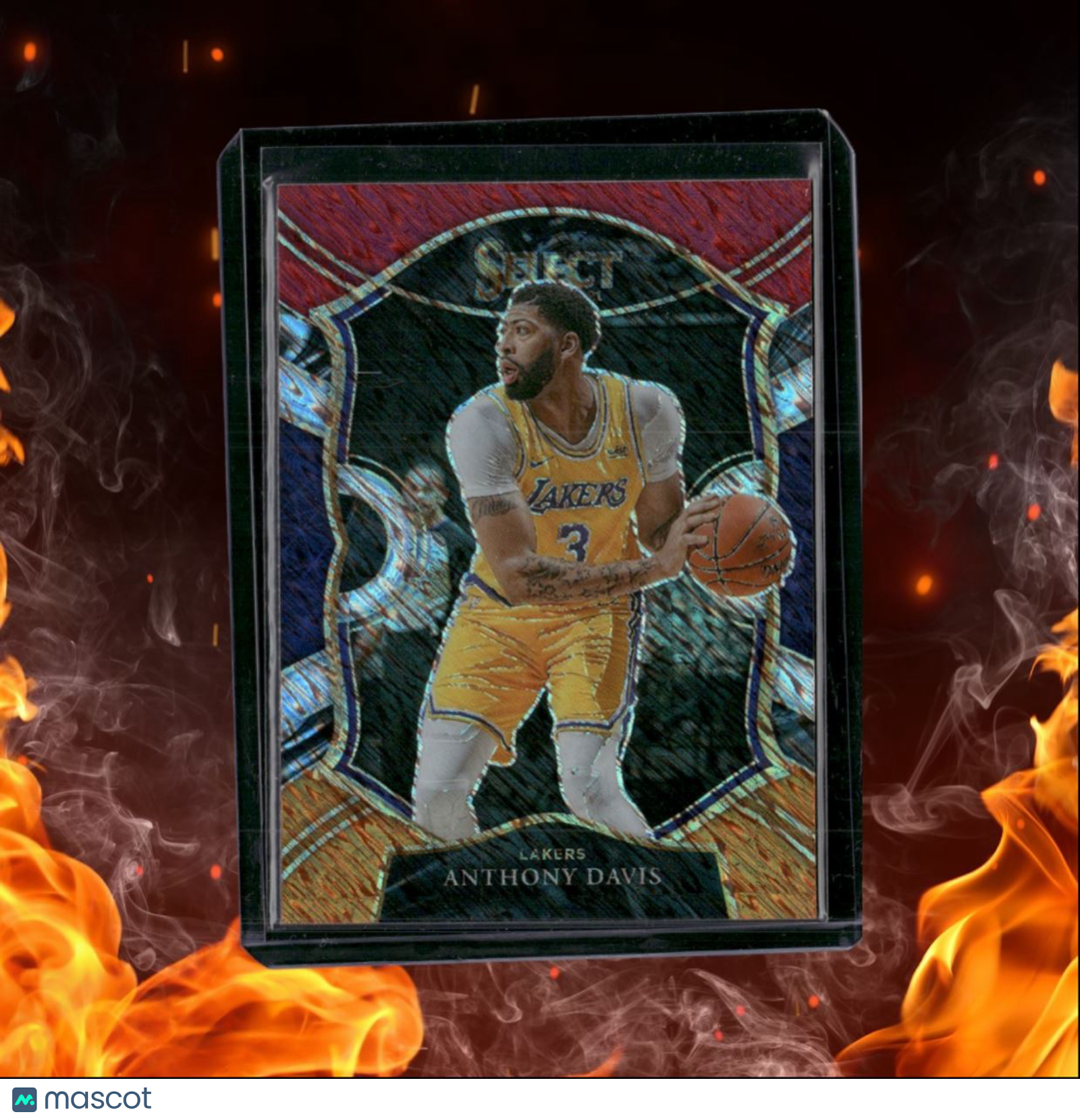 2020-21 Panini Select Anthony Davis Red White Orange Shimmer Prizm #45