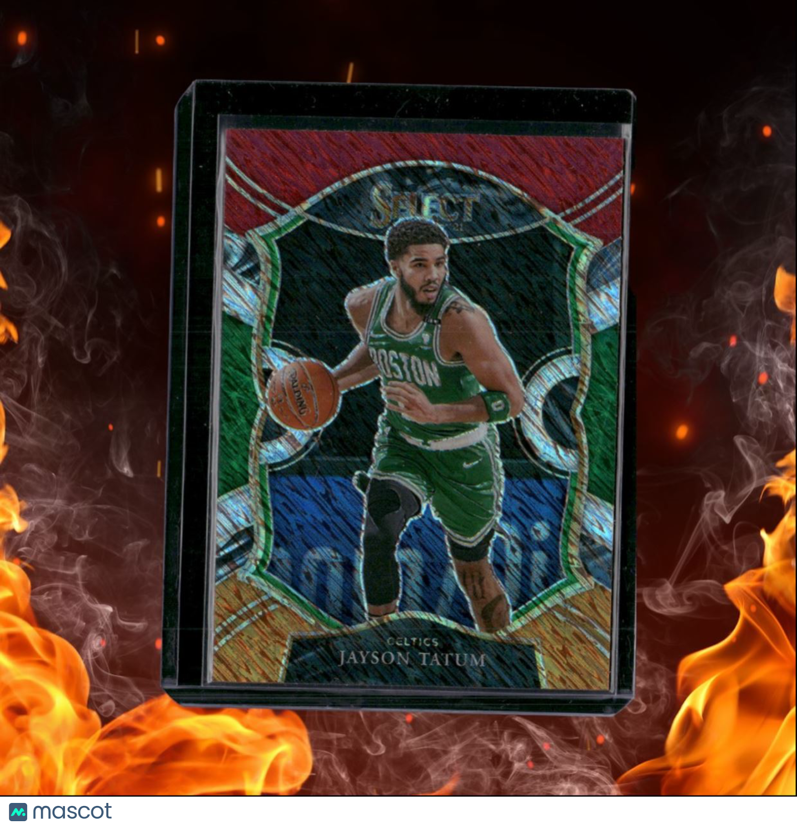 2020-21 Panini Select Jayson Tatum Red White Orange Shimmer Prizm #41
