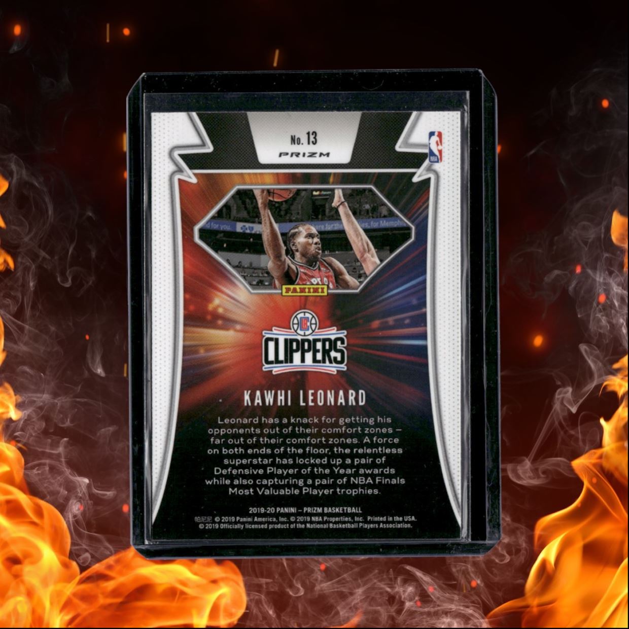 2019-20 Panini Prizm Kawhi Leonard Far Out! Fast Break Prizm #13