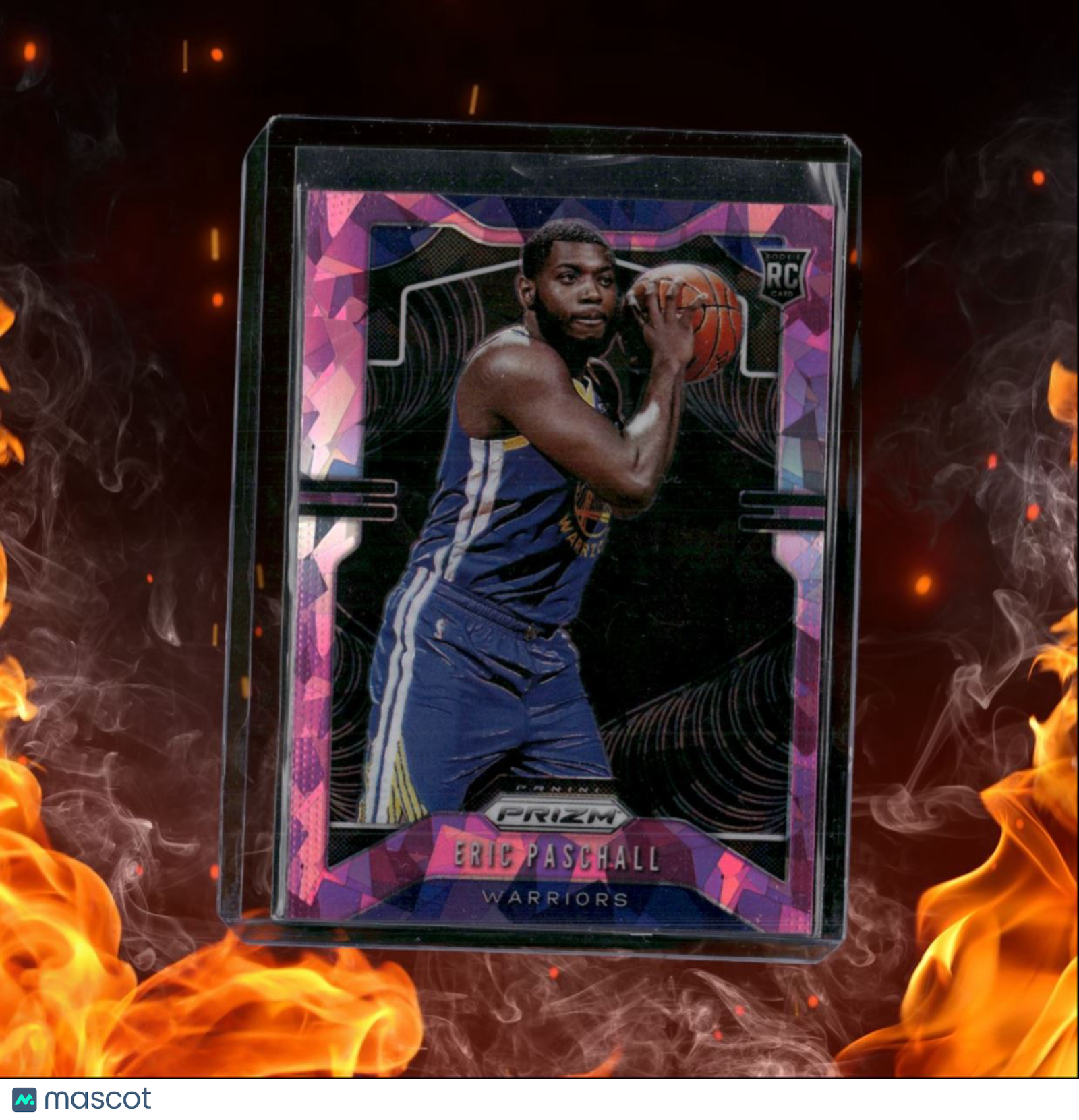 2019-20 Panini Prizm Eric Paschall Pink Cracked Ice Prizm Rookie #279