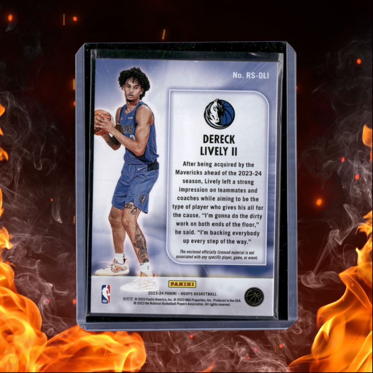 2023-24 Panini Hoops Dereck Lively II Rise N Shine Jersey Rookie #RS-DLI