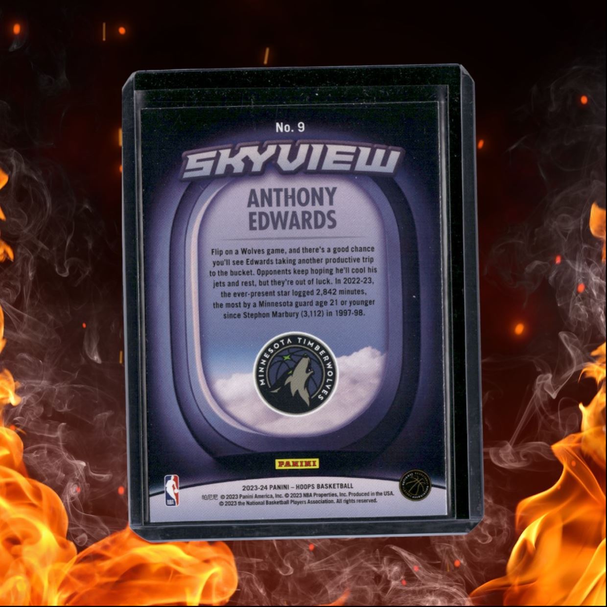 2023-24 Panini Hoops Anthony Edwards Skyview #9