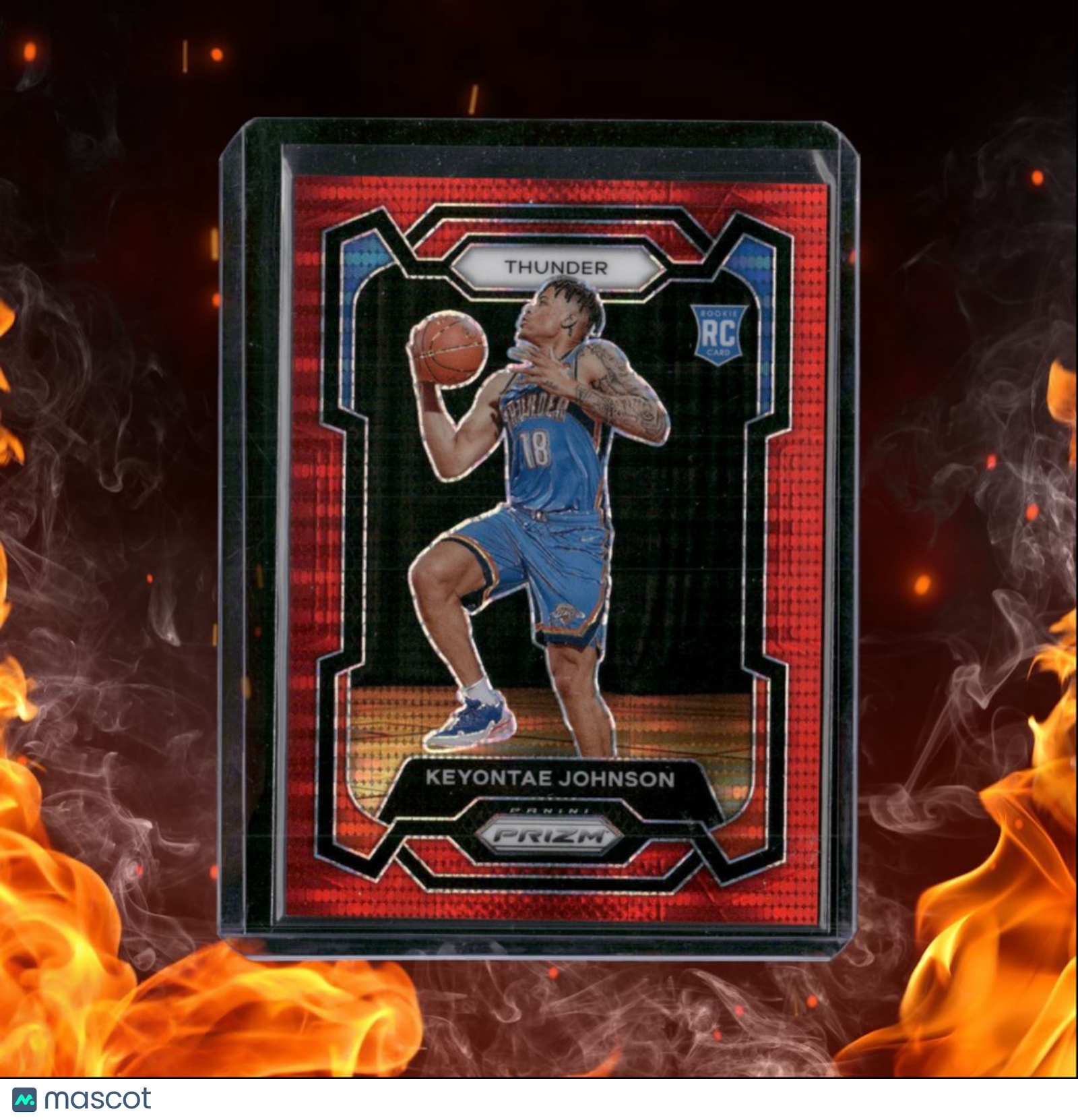 2023-24 Panini Prizm Keyontae Johnson Red Pulsar Prizm Rookie 037/299 #176