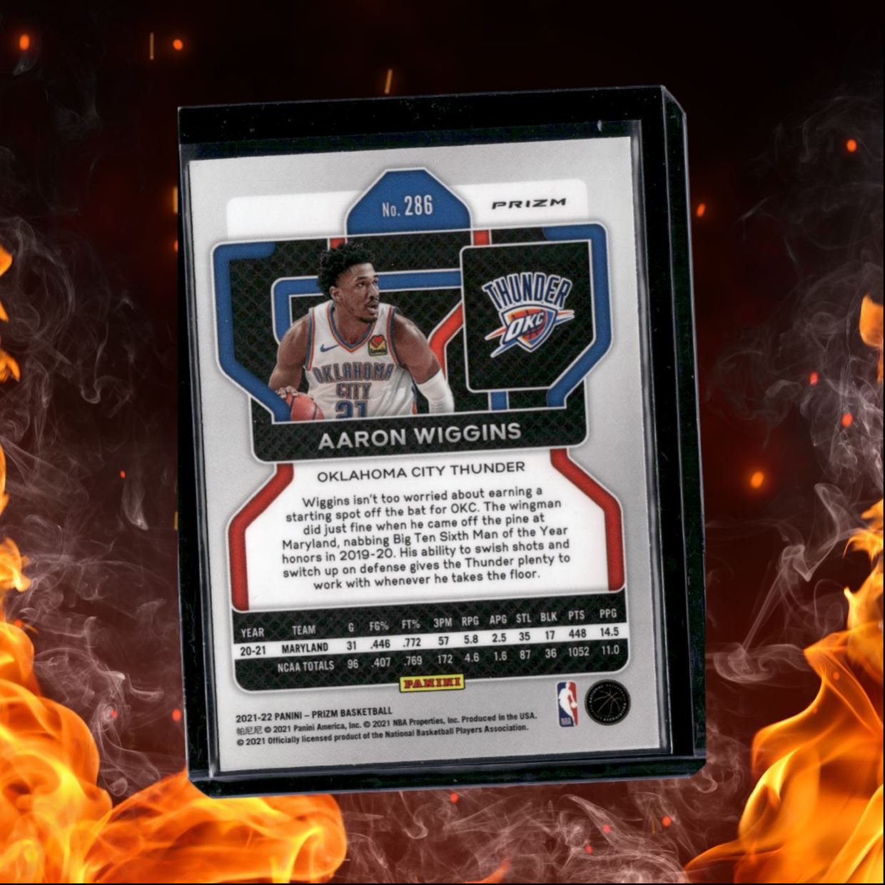 2021-22 Panini Prizm Aaron Wiggins 75th Anniversary Prizm Rookie #286