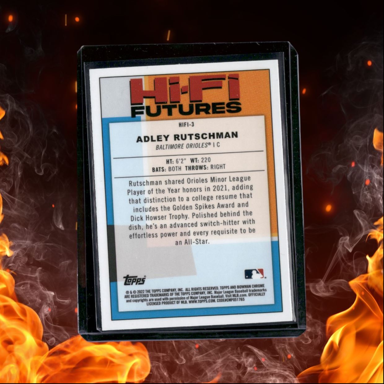 2022 Bowman Chrome Adley Rutschman Prospect Hi-Fi Futures (B) #HIFI-3
