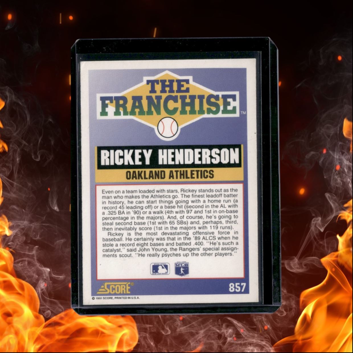 1991 Score Rickey Henderson The Franchise #857