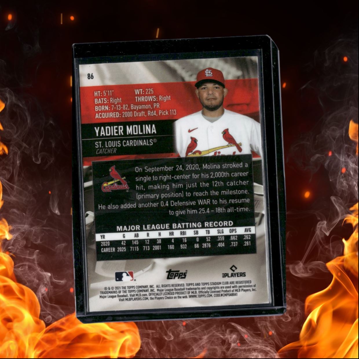 2021 Topps Stadium Club Yadier Molina Refractor #86