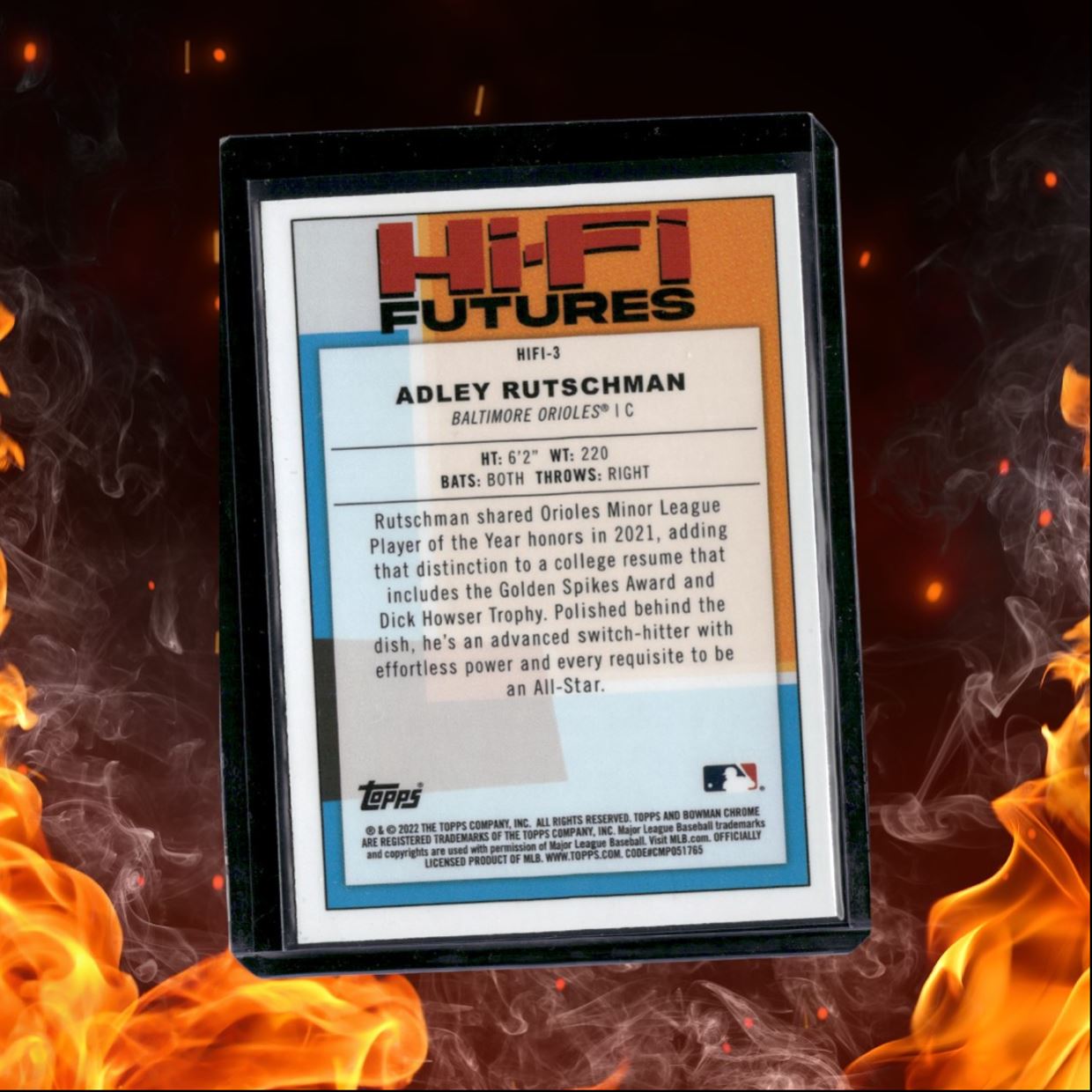 2022 Bowman Chrome Adley Rutschman Prospect Hi-Fi Futures (A) #HIFI-3
