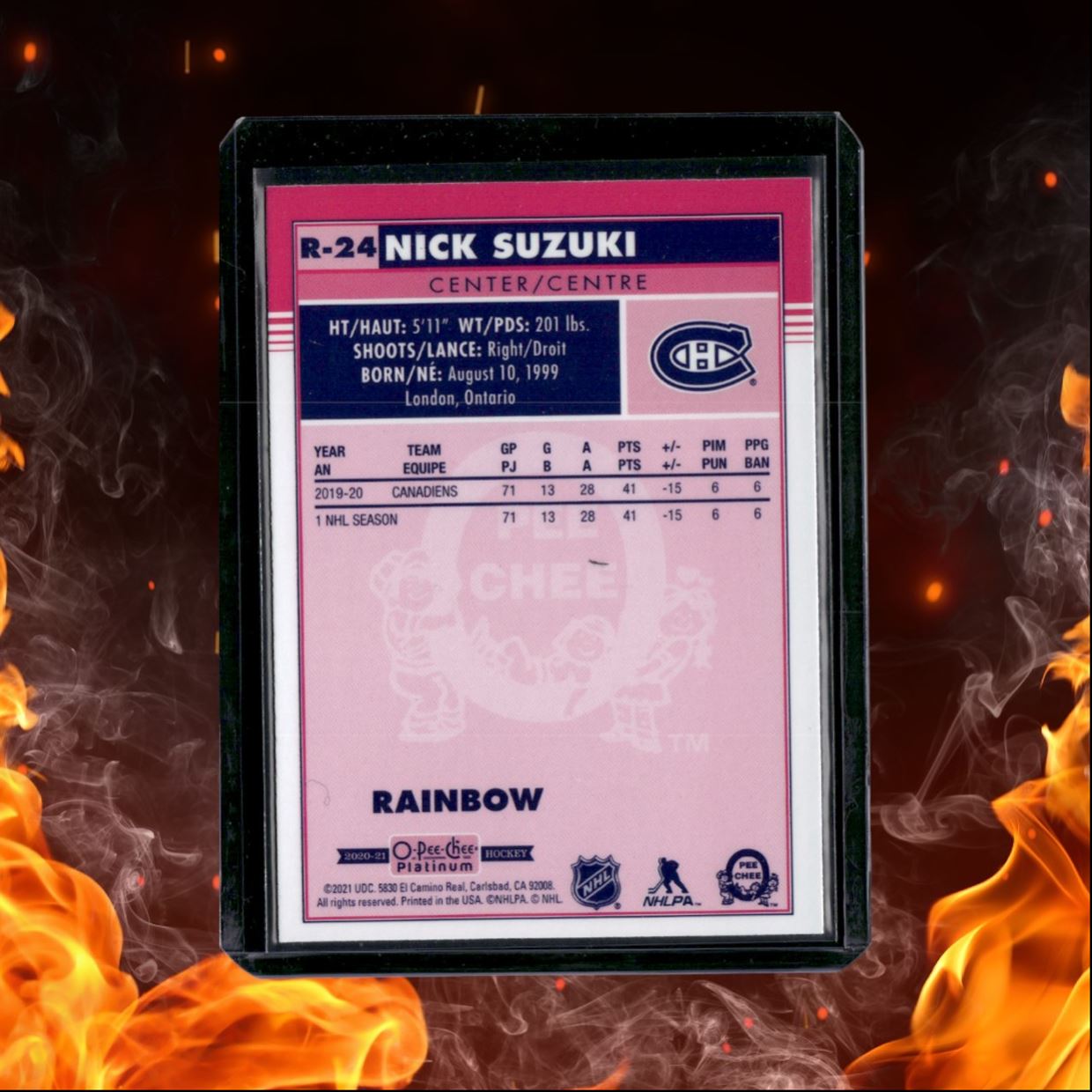 2020-21 O-Pee-Chee Platinum Nick Suzuki Retro Rainbow #R-24