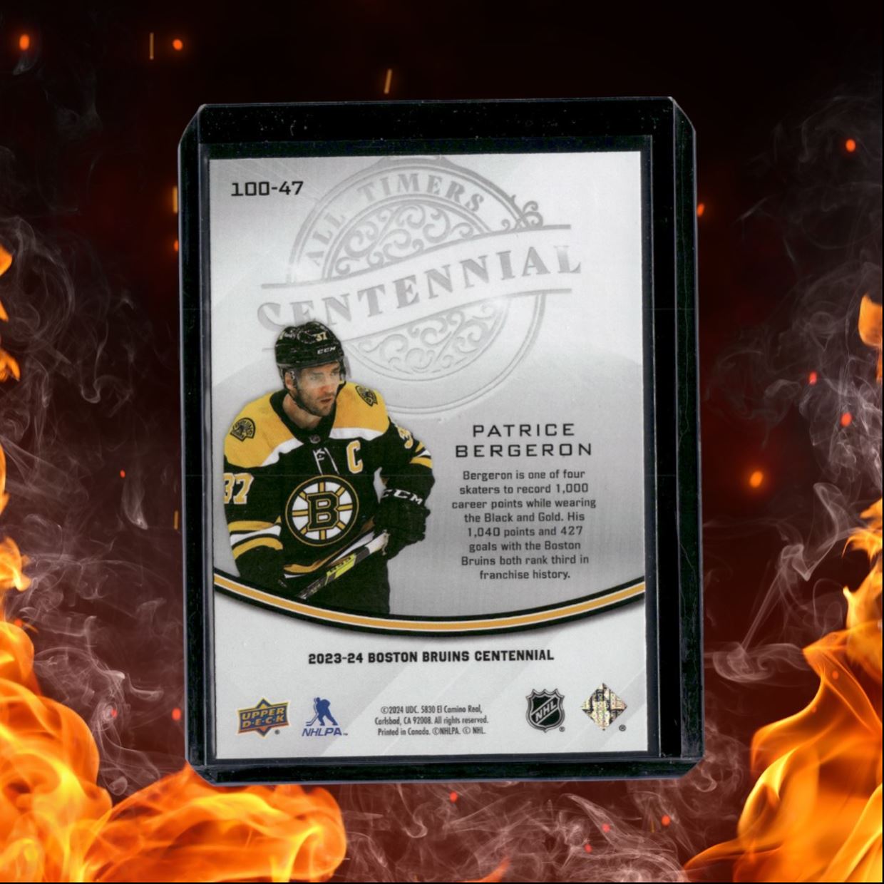 2023-24 Upper Deck Boston Bruins Centennial Patrice Bergeron All-Timers #100-47