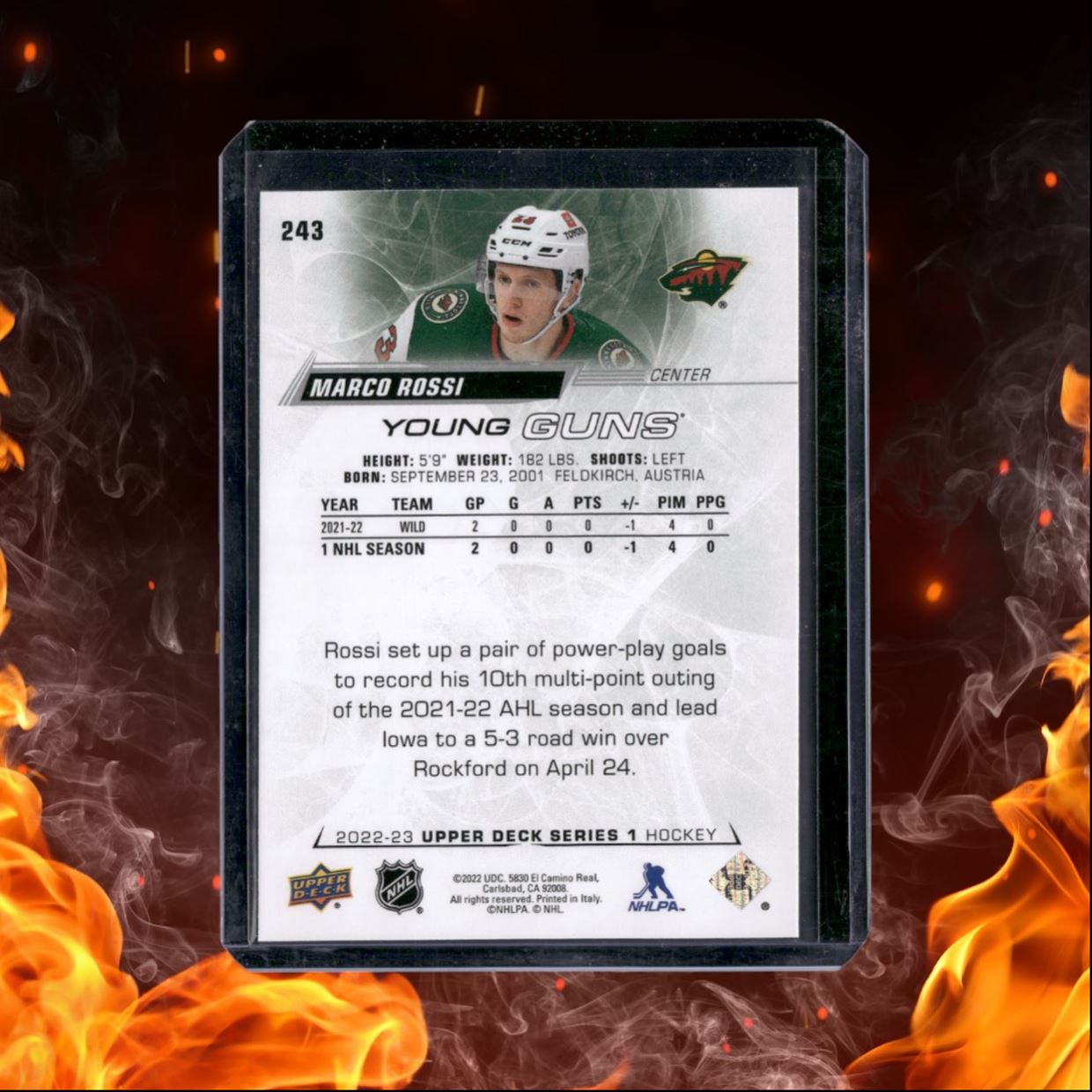 2022-23 Upper Deck Marco Rossi Young Guns Rookie #243