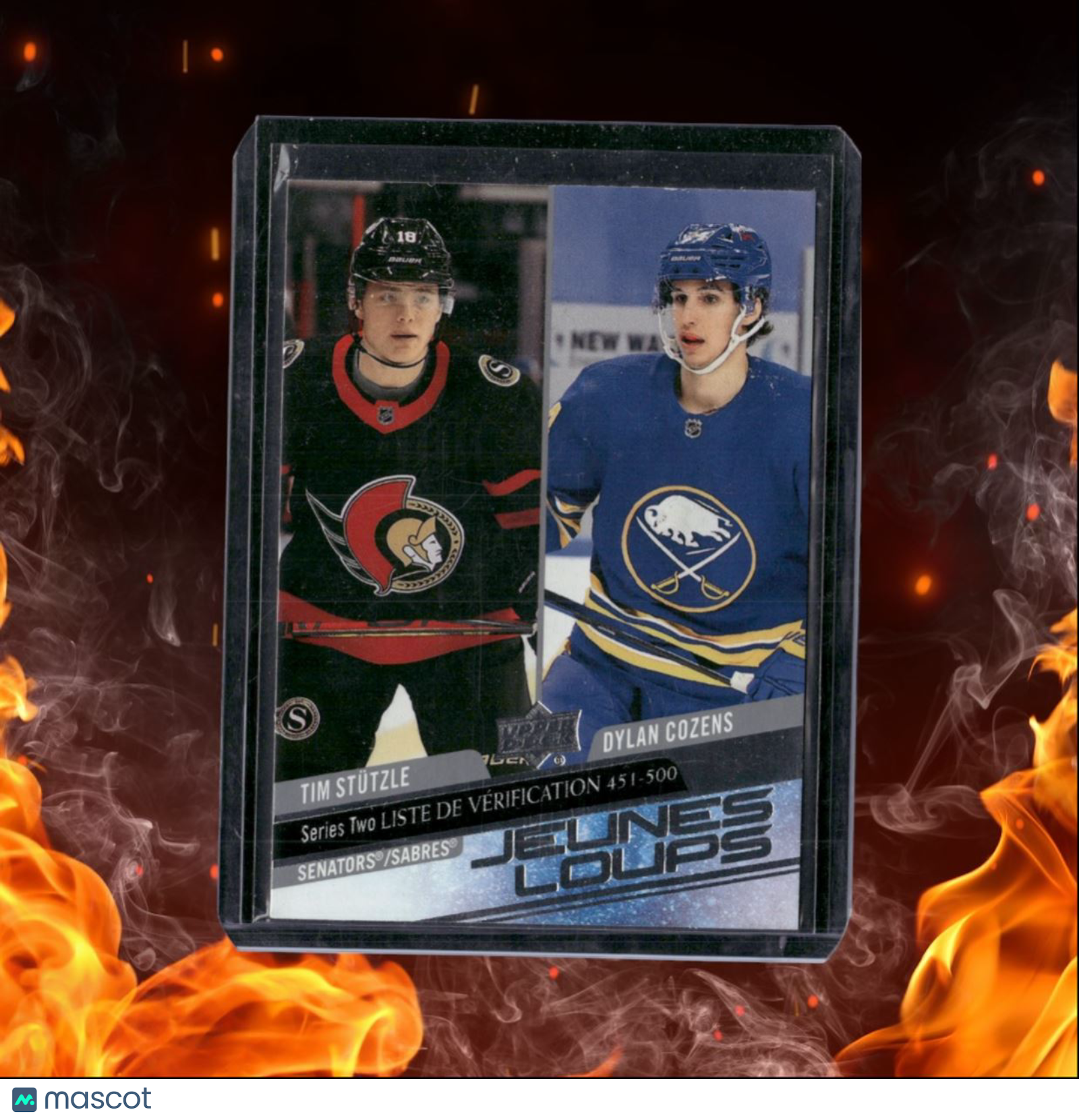 2020-21 Upper Deck Tim Stutzle / Dylan Cozens Young Guns Checklist Rookie #500