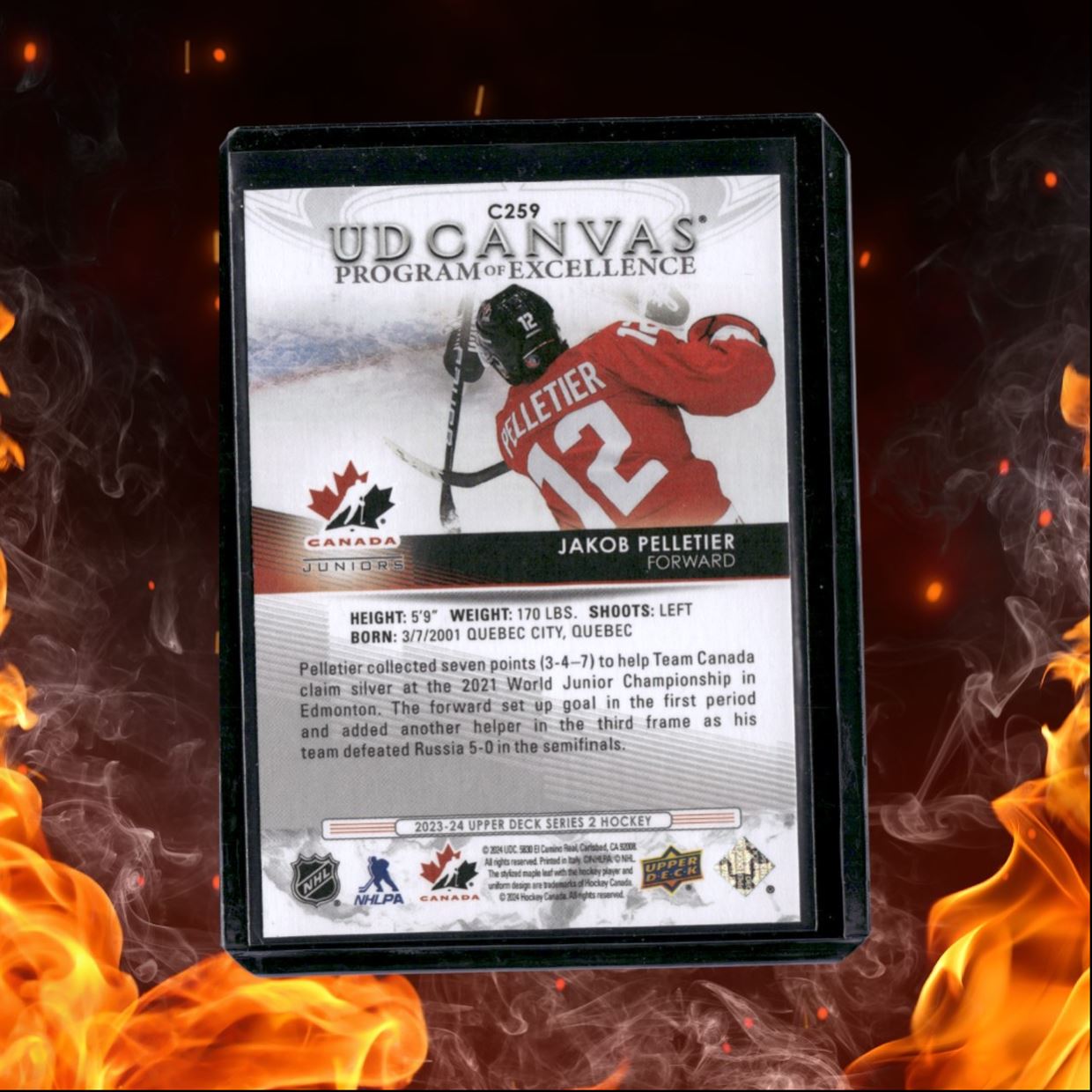 2023-24 Upper Deck Jakob Pelletier Canvas Program of Excellence Rookie #C259