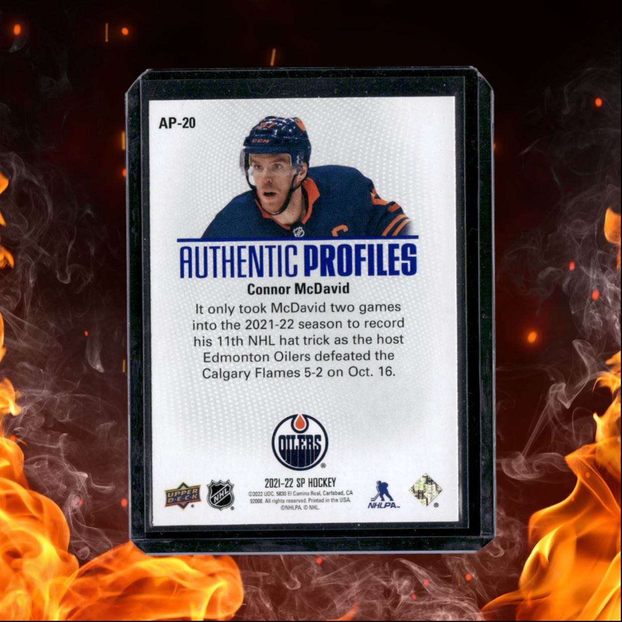 2021-22 Upper Deck SP Connor McDavid Authentic Profiles Blue #AP-20