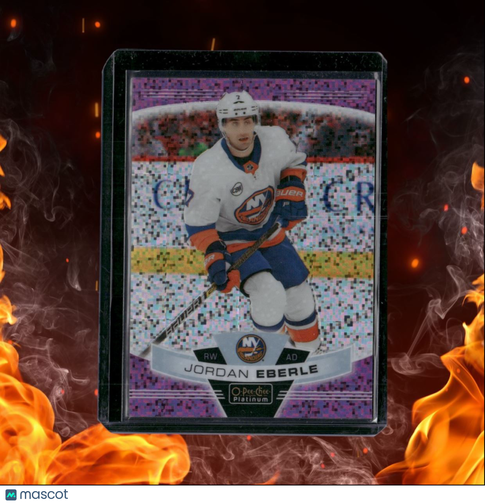 2019-20 O-Pee-Chee Platinum Jordan Eberle Violet Pixels 147/399 #90