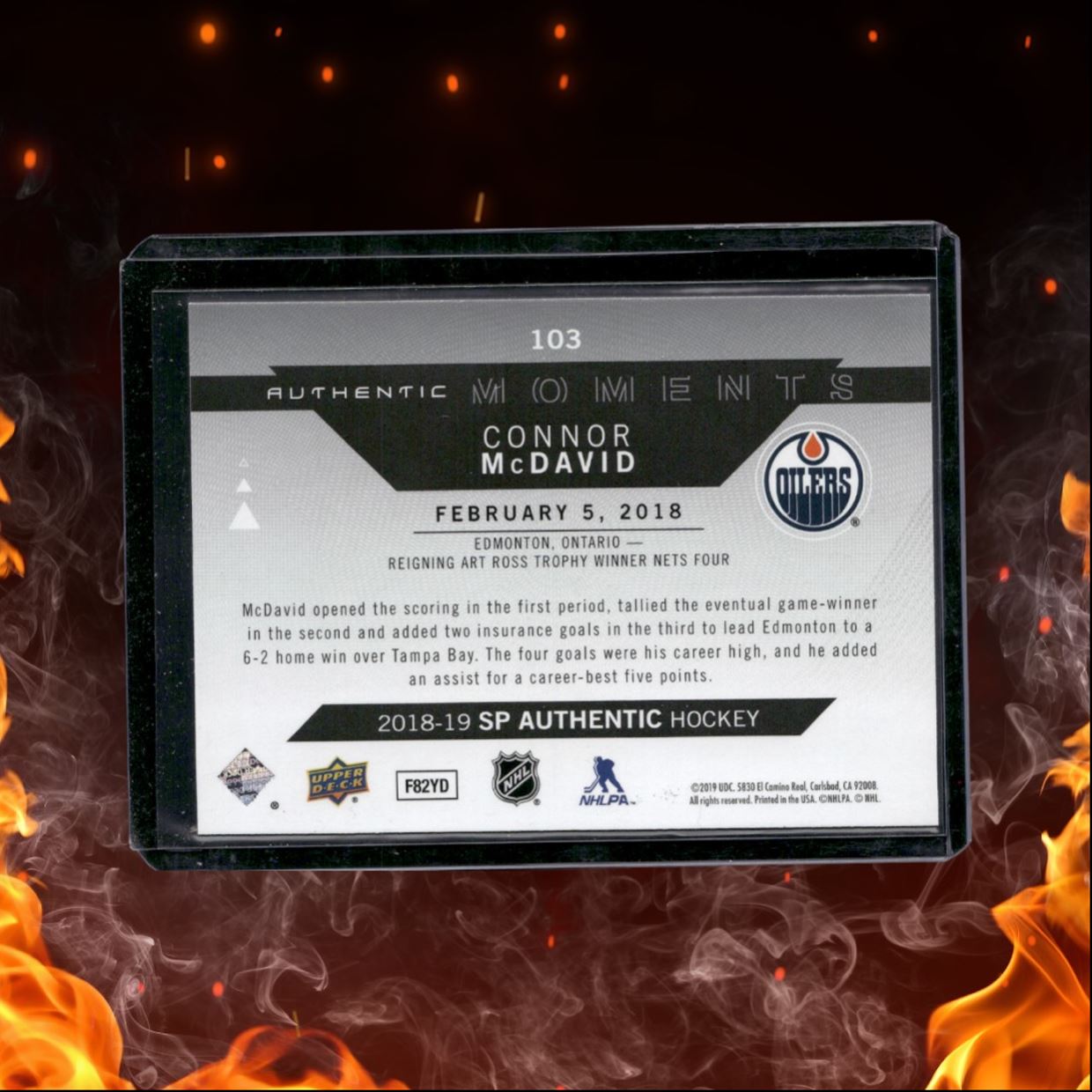 2018-19 SP Authentic Connor McDavid Authentic Moments #103