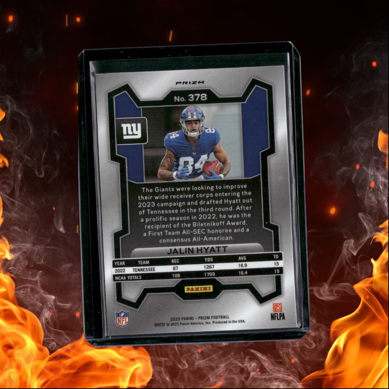 2023 Panini Prizm Jalin Hyatt Orange Laser Rookie #378