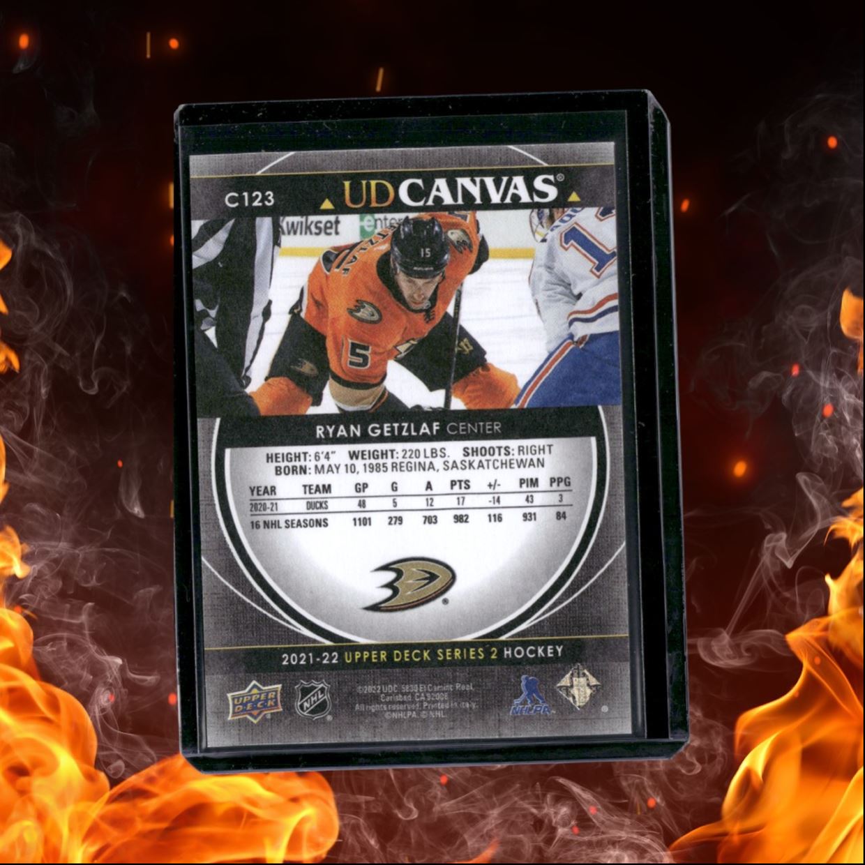2021-22 Upper Deck Ryan Getzlaf Black UD Canvas #C123