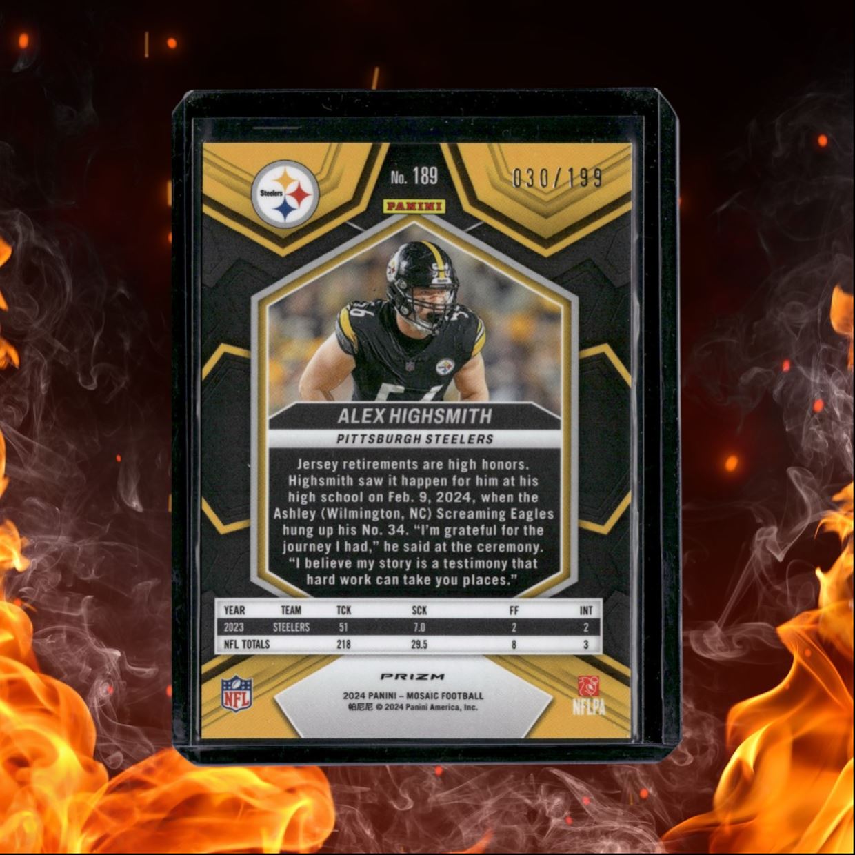 2024 Panini Mosaic Alex Highsmith Orange Mosaic Prizm 030/199 #189