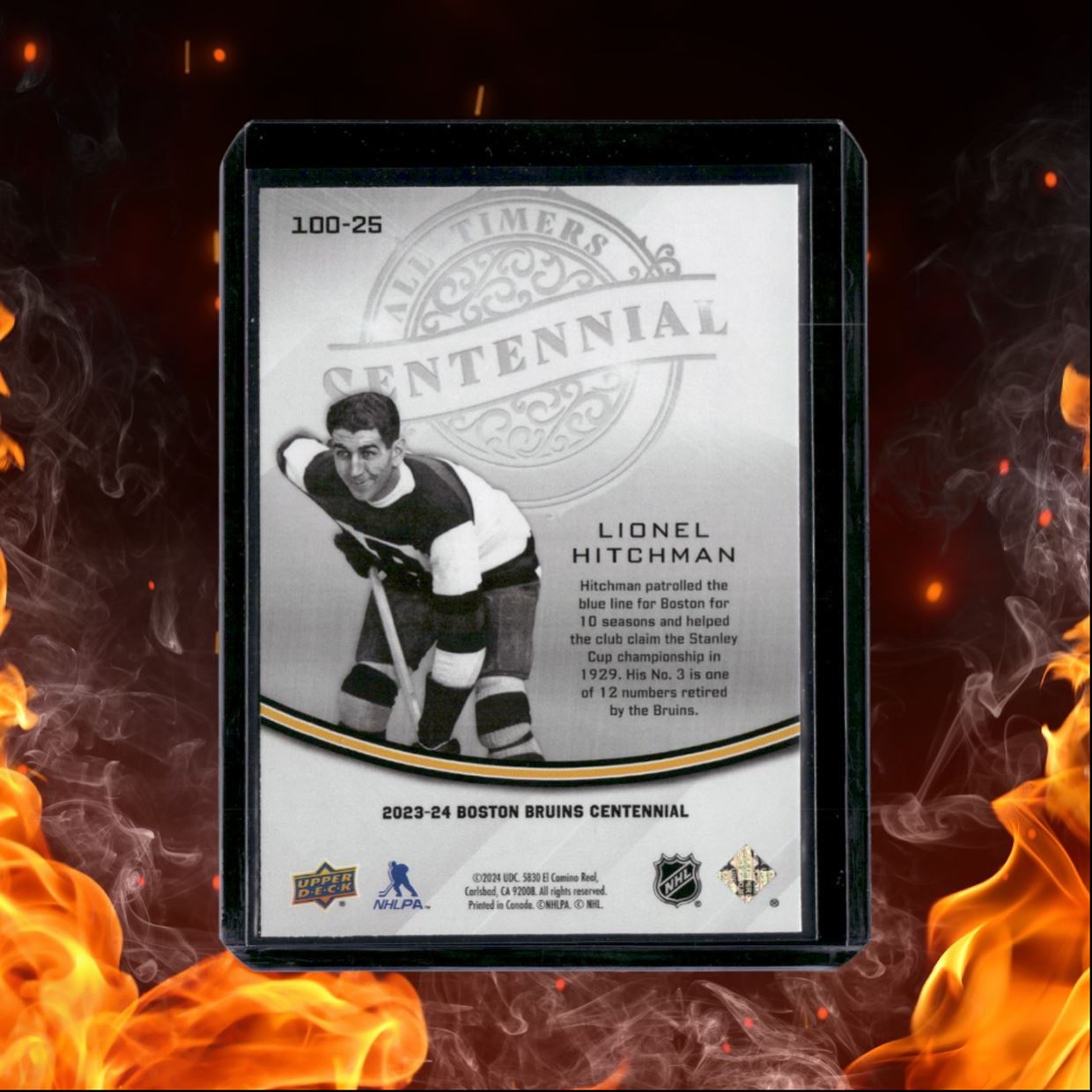 2023-24 Upper Deck Boston Bruins Centennial Lionel Hitchman All-Timers #100-25
