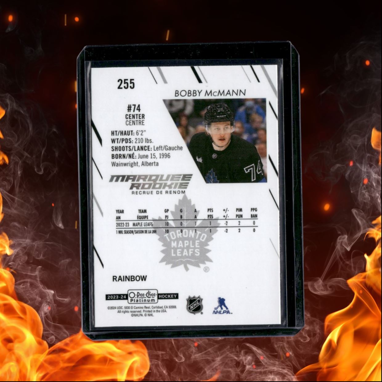 2023-24 O-Pee-Chee Platinum Bobby McMann Rainbow Marquee Rookie #255