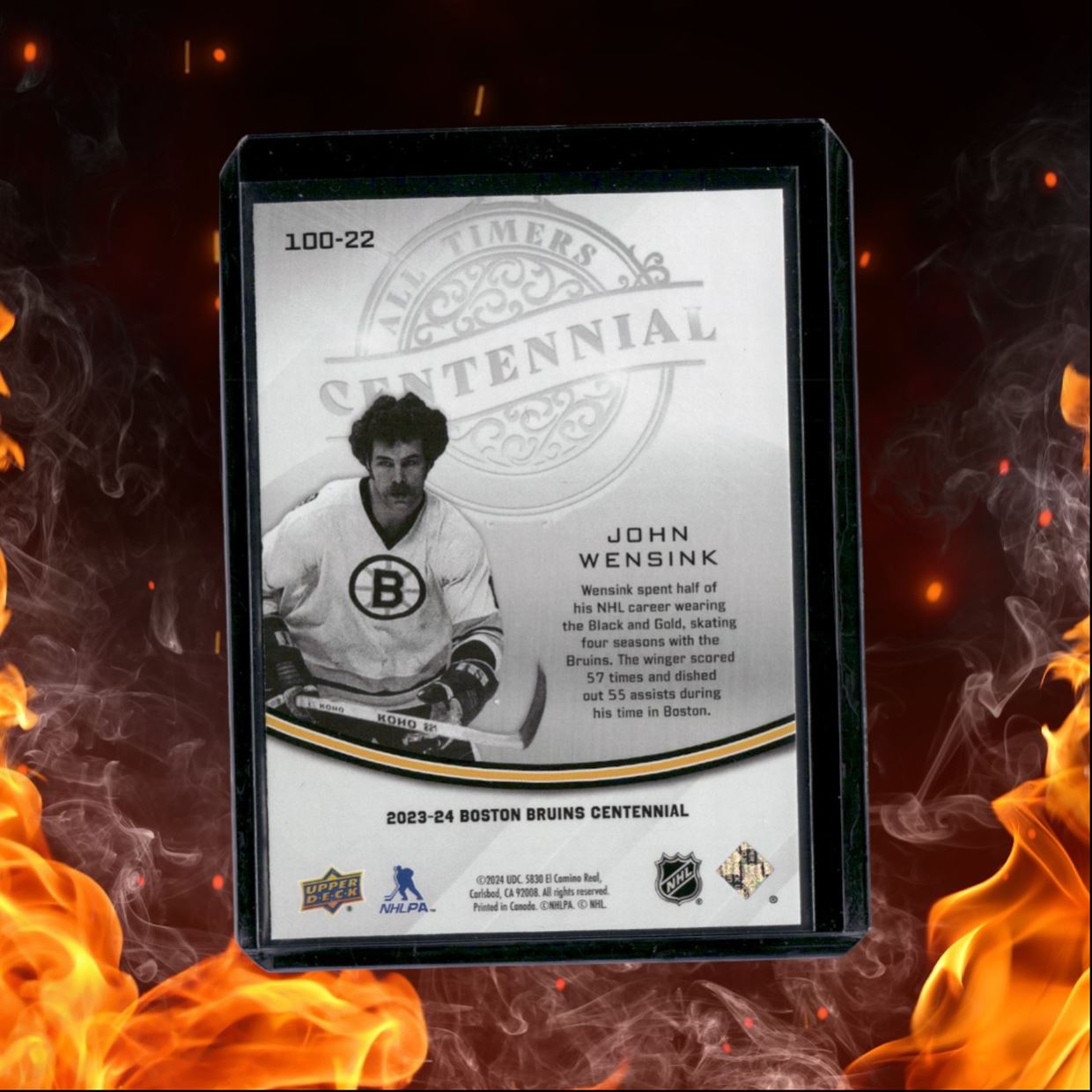 2023-24 Upper Deck Boston Bruins Centennial John Wensink All-Timers #100-22