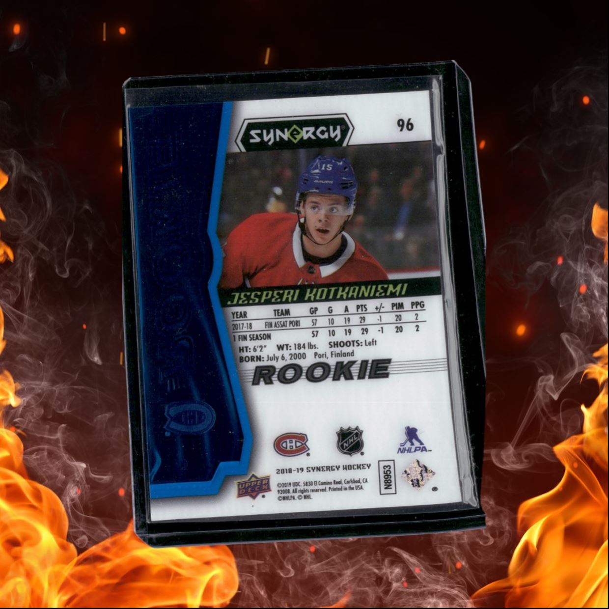 2018-19 Upper Deck Synergy Jesperi Kotkaniemi Blue Rookie 202/399 #96