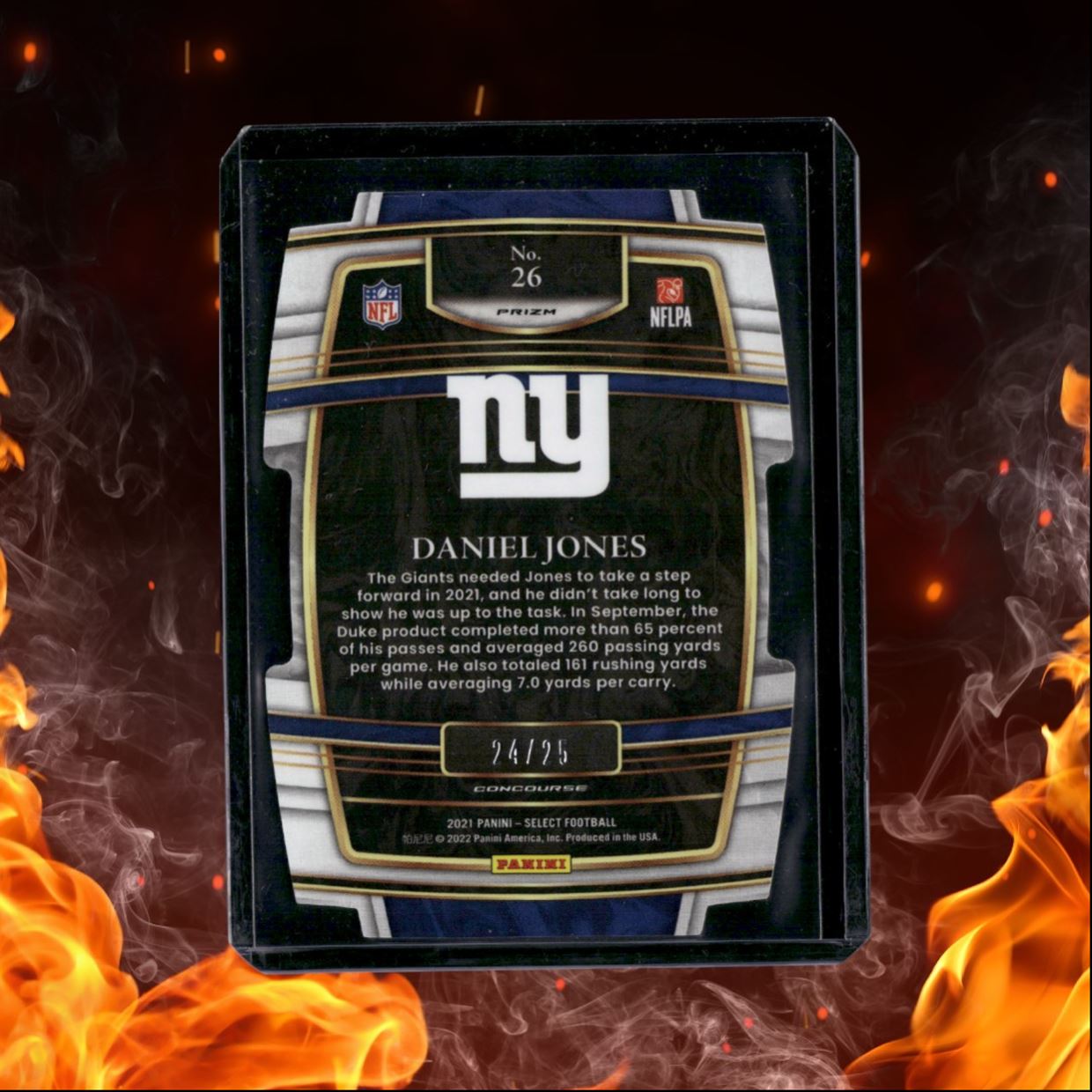 2021 Panini Select Daniel Jones Tie-Dye Die-Cut Prizm 24/25 #26