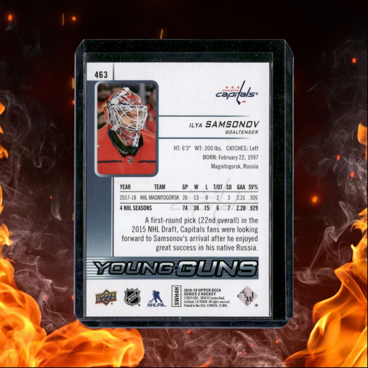 2018-19 Upper Deck Ilya Samsonov Young Guns Rookie #463