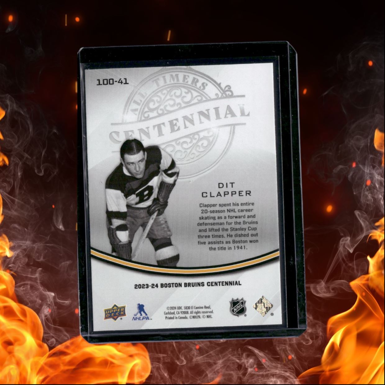 2023-24 Upper Deck Boston Bruins Centennial Dit Clapper All-Timers #100-41