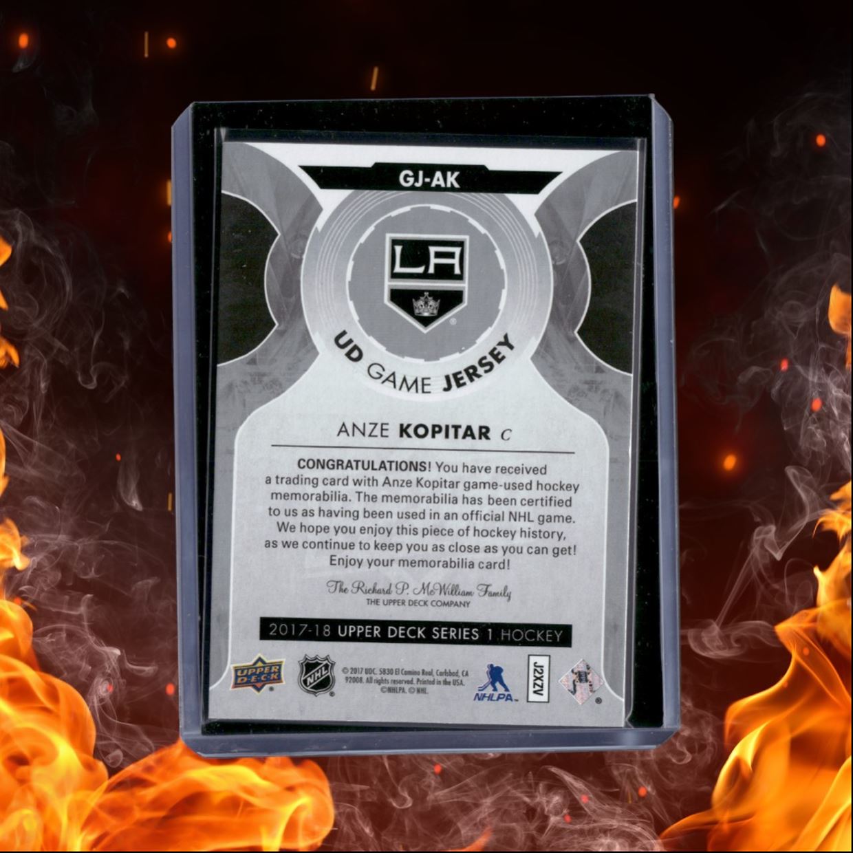 2017-18 Upper Deck Anze Kopitar UD Game Jersey #GJ-AK