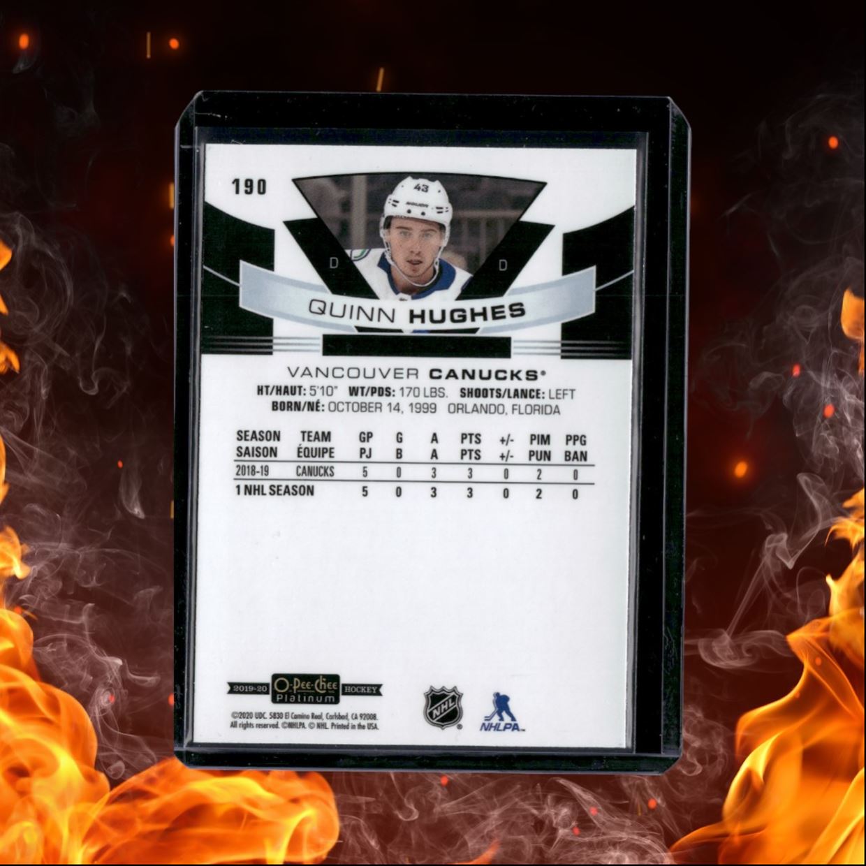 2019-20 O-Pee-Chee Platinum Quinn Hughes Marquee Rookie #190