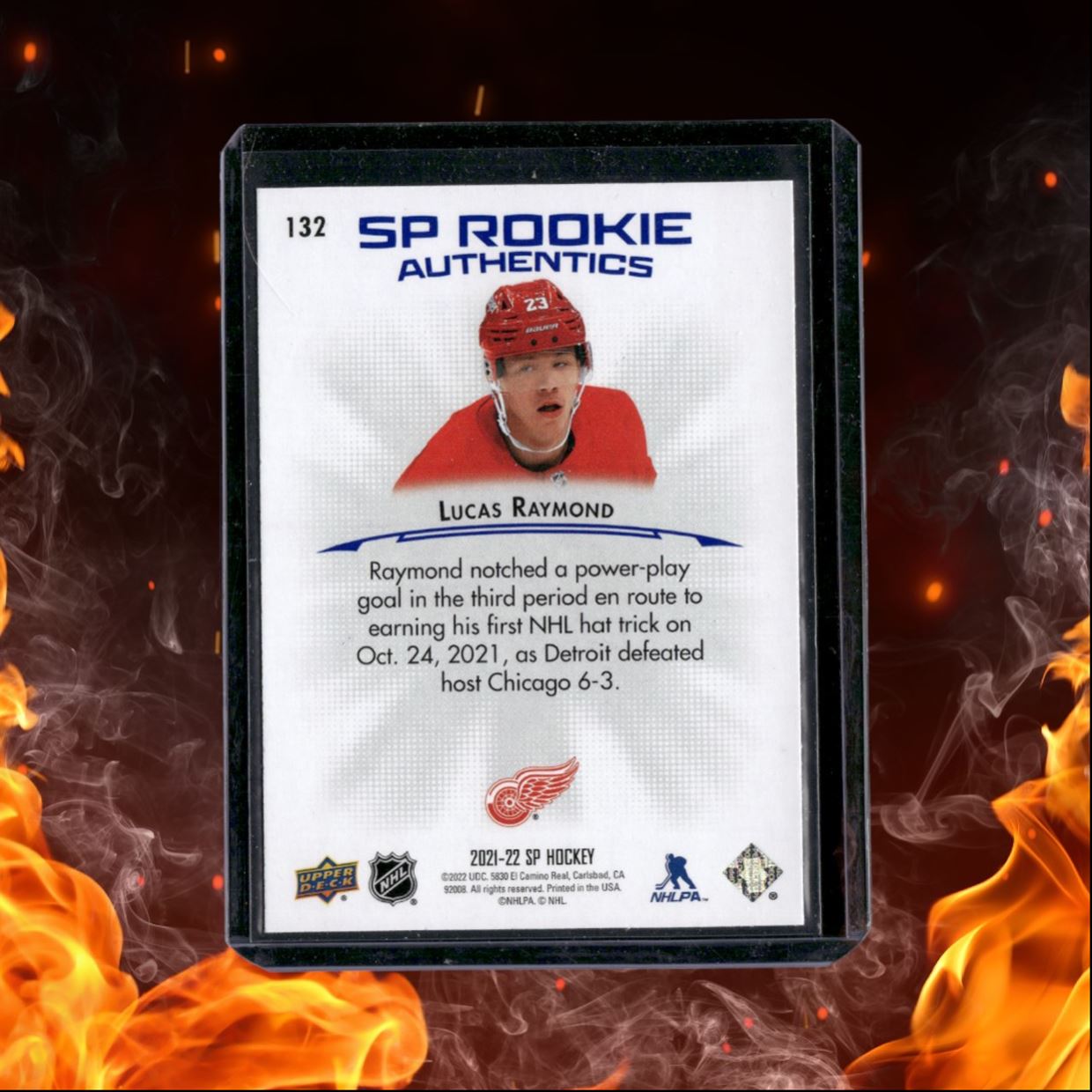 2022-23 Upper Deck SP Lucas Raymond Authentics Blue Rookie #132